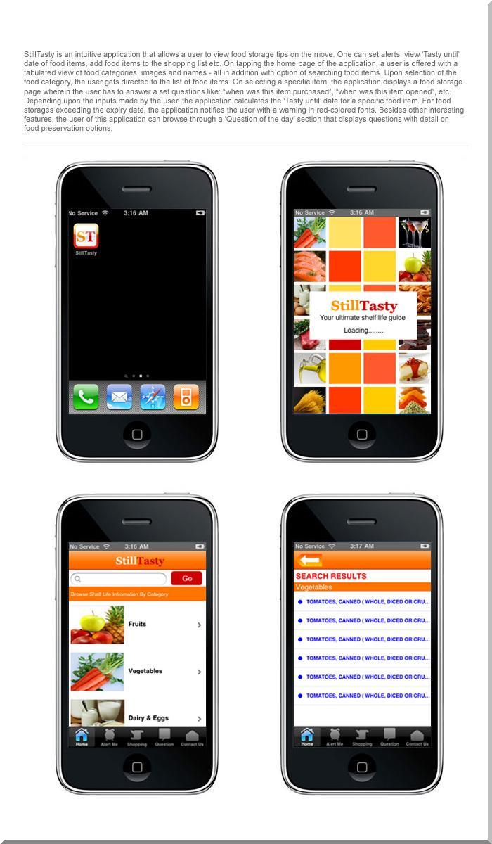 Iphone   application allows users to view food storage tips